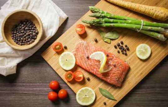 Pesca con verduras